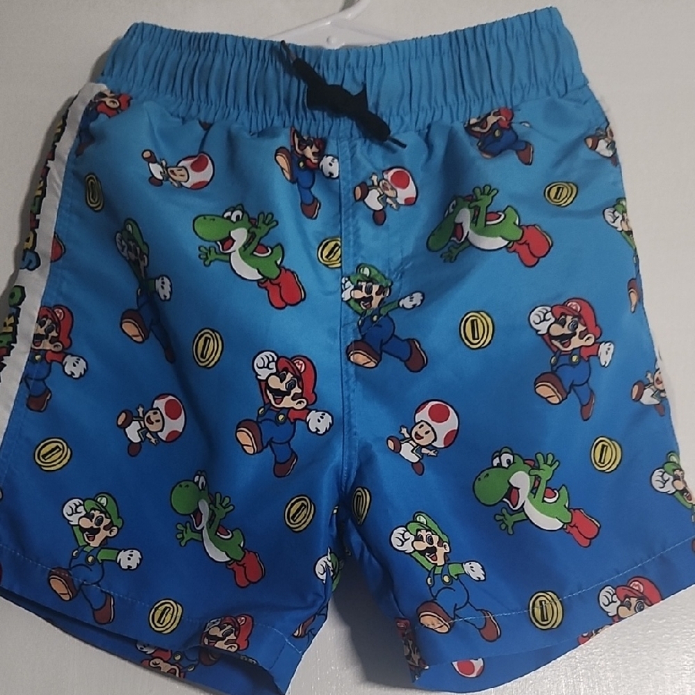 Nintendo Blue Character Swim Trunks